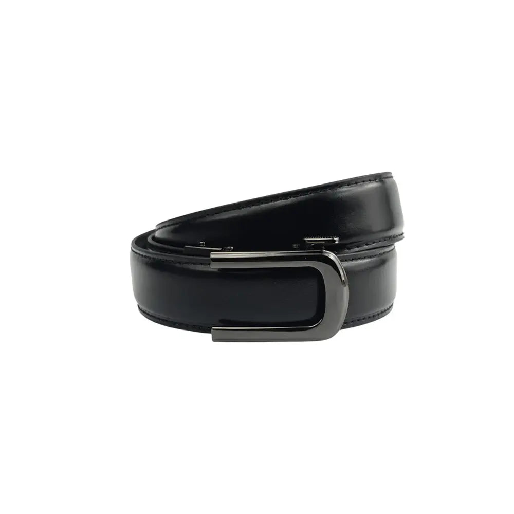 Noir Dune Black - No Hole Slim Belt for men