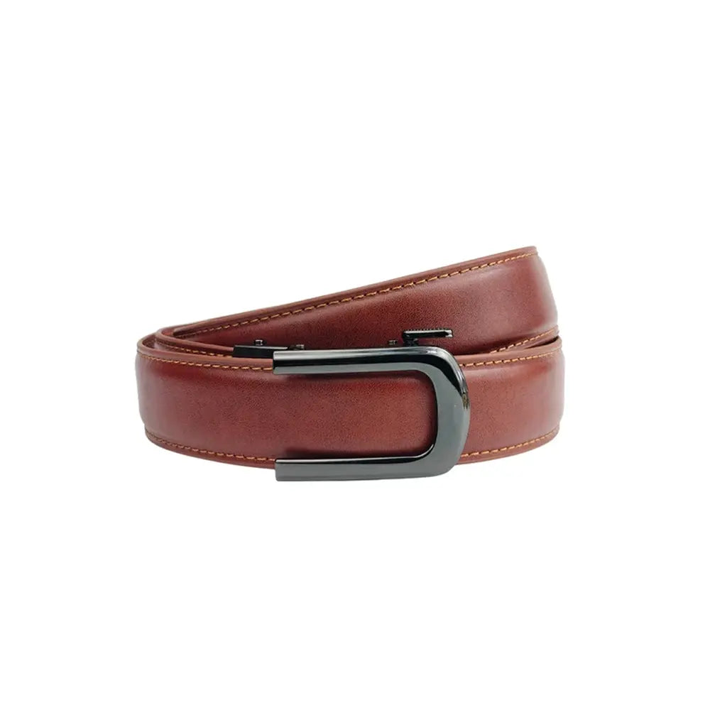 Noir Dune Rust - No Hole Slim Belt for men