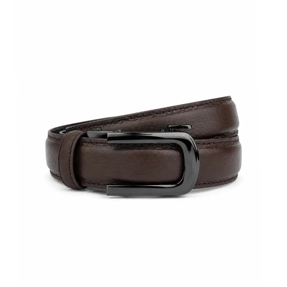 Noir Dune Moca- No Hole Slim Belt