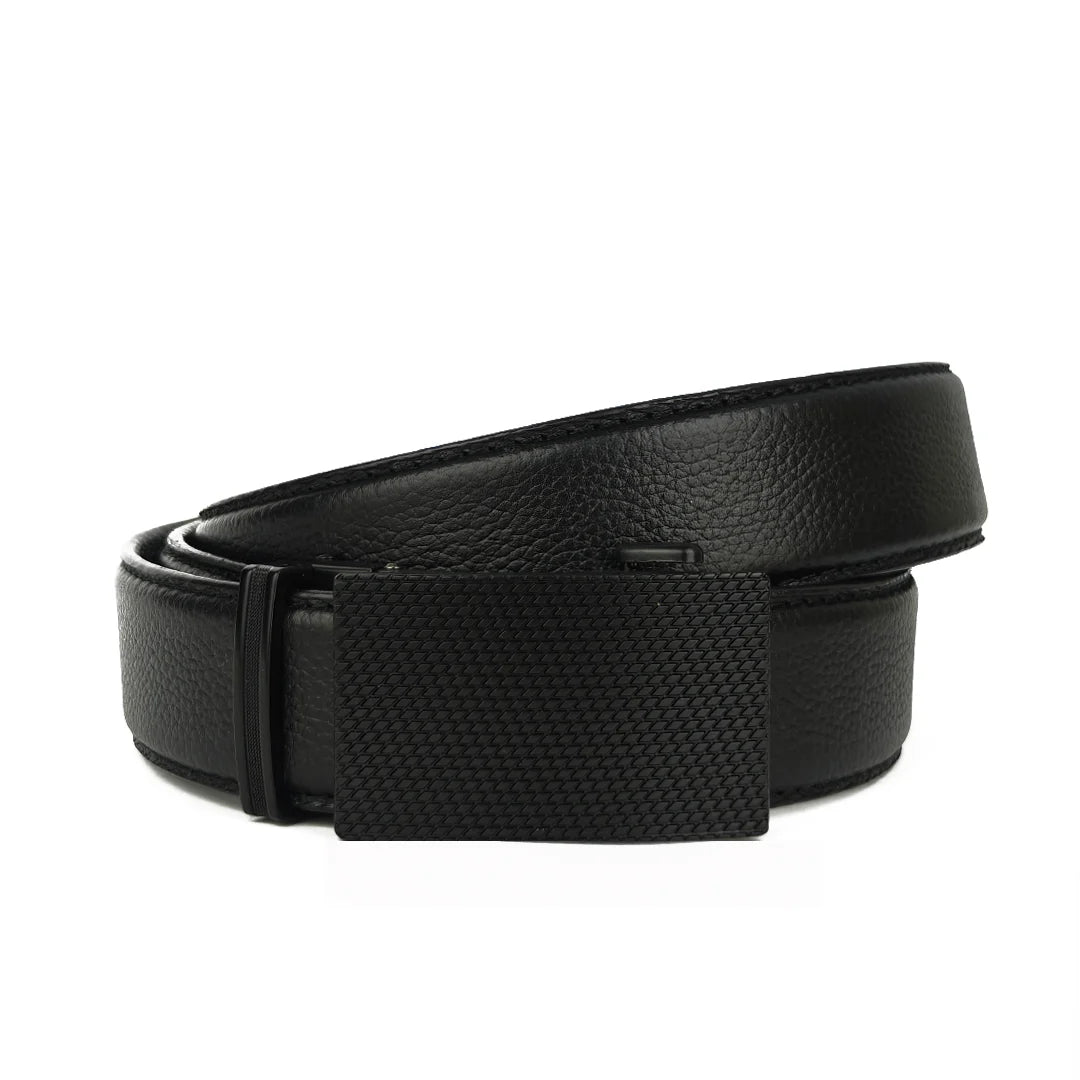 Classic Silver - Top Grain No-Hole Leather Belt