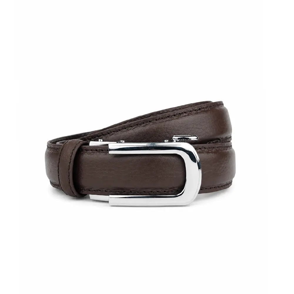 Silver Dune Moca- No Hole Slim Belt