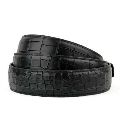 Black Crocodile- Top Grain Leather