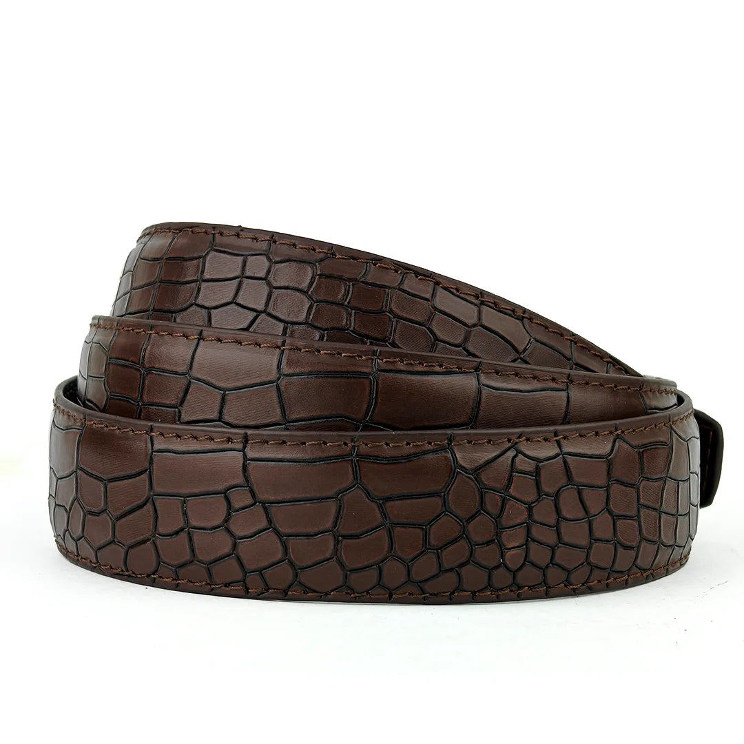 Brown Crocodile- Top Grain Leather